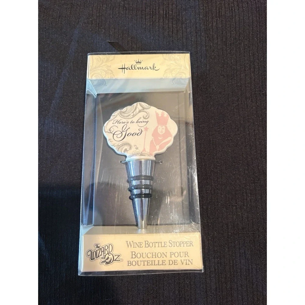 Hallmark The Wizard of Oz Wine Stopper Glinda Heres To Being Good Stainless